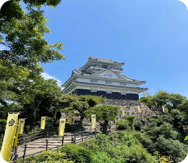 お城と階段