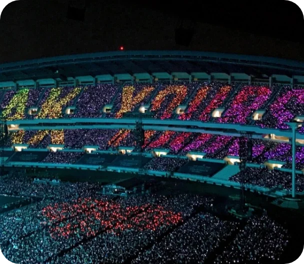 K-POPグループのコンサート会場